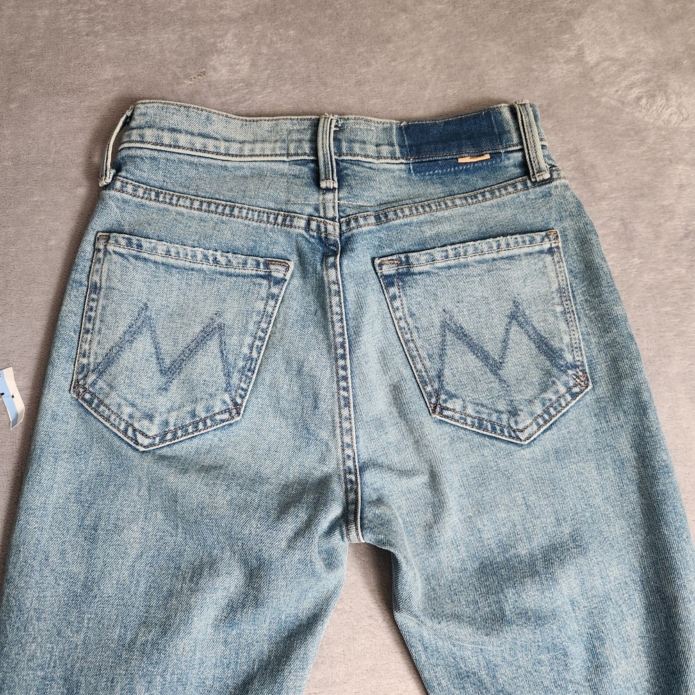 MOTHER Superior The Tripper Flood Fray Jeans Left In The Dust Distressed 24 - Picture 15 of 16